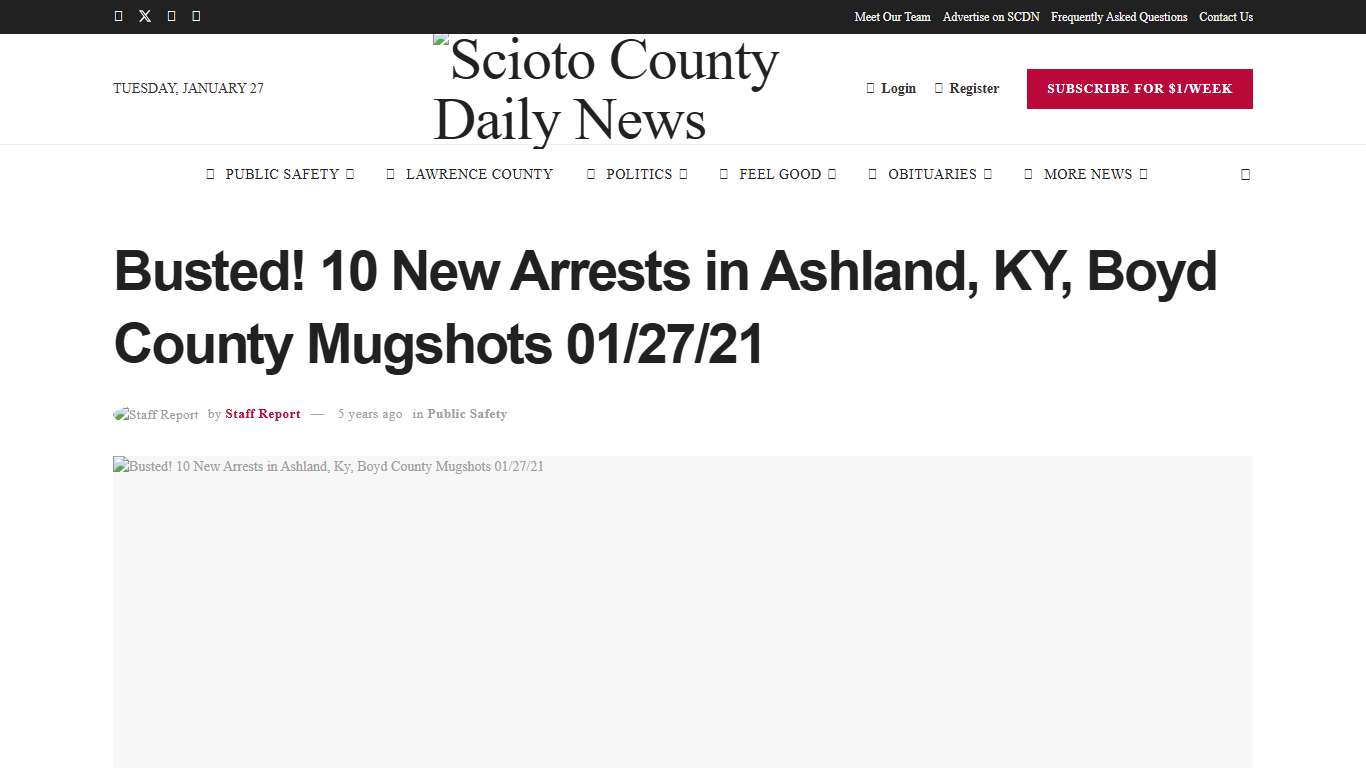 Busted! 10 New Arrests in Ashland, KY, Boyd County Mugshots 01/27/21 – Scioto County Daily News